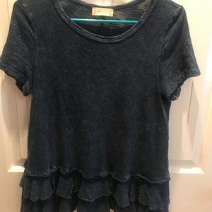 Altar'd State Chambray Short Sleeve Top